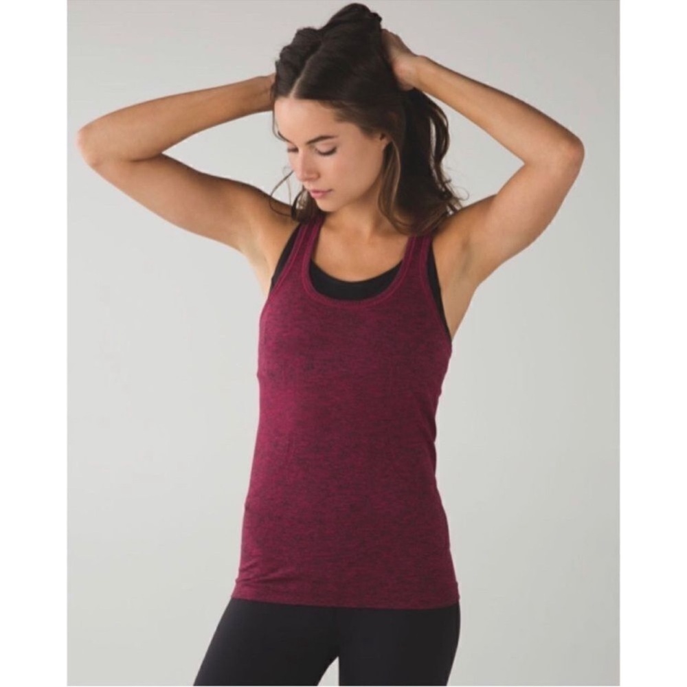 Lululemon Swiftly Tech Racerback in Heathered Berry Rumble - Picture 2 of 7
